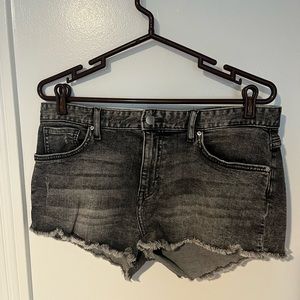 H&M mid waist cut off shorts